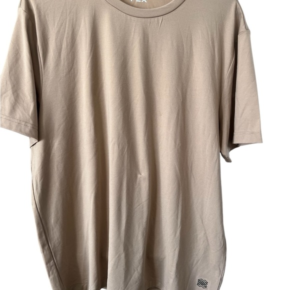 Tan Short Sleeve Tee with Crew Neck - Picture 1 of 6